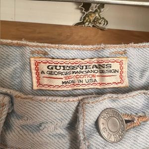 White washed vintage guess jeans